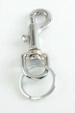Gemici Kancalı Metal Anahtarlık Büyük-Gümüş Rengi