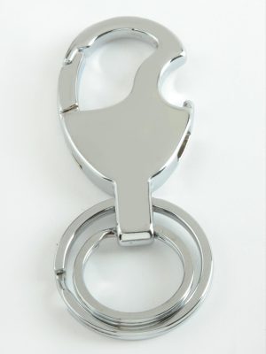 Elma Kancalı Metal Anahtarlık-Gümüş Rengi