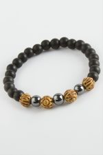 Hematit Onix Doğaltaş Bileklik-Siyah