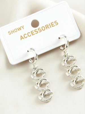 Kalp Trend Metal Küpe-Gümüş Rengi