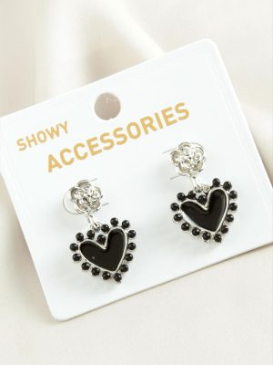 Kalp Trend Metal Küpe-Gümüş Rengi