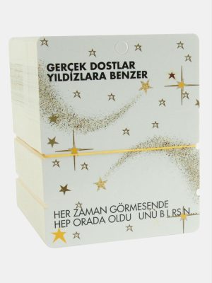 Yazım Hatalı Yıldız Bileklik Kartı-Beyaz