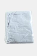 Likralı Bağlamalı Düz Bone-Beyaz - Görsel 2