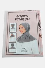 Çıtçıtlı Fular Şal-Siyah