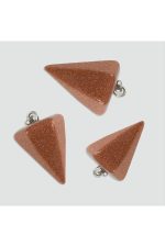 Kahve Yıldız Pandül Doğaltaş Kolye Ucu-Kahverengi - Görsel 3