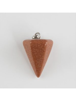 Kahve Yıldız Pandül Doğaltaş Kolye Ucu-Kahverengi