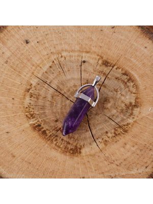 Amatist Point Kolye Ucu-Mor