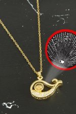 Balık Lüks Çelik Kolye 100 Dilde Seni Seviyorum-Sarı