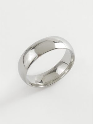 Alyans Lüks Çelik Yüzük 6 mm-8