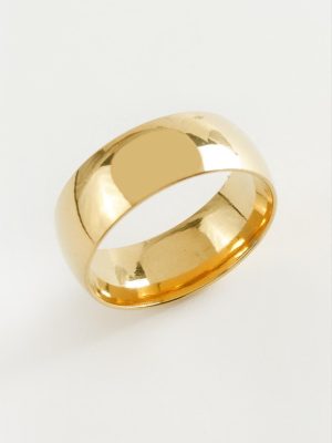 Alyans Lüks Çelik Yüzük 8 mm-7