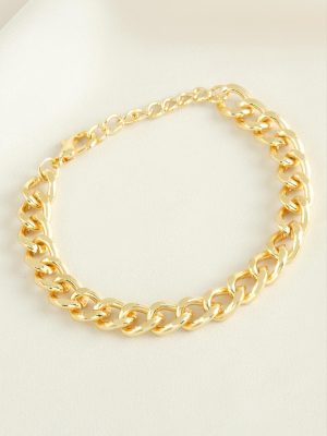 Düz Zincir Bileklik-Sarı