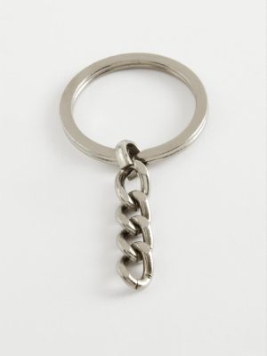 Kalın Metal Anahtarlık Aparatı-Gümüş Rengi