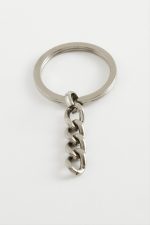 Kalın Metal Anahtarlık Aparatı-Gümüş Rengi - Görsel 2