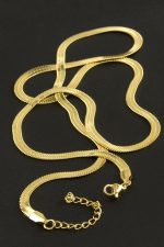 İtalyan Zincir Çelik Kolye 60 cm-Sarı