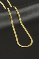 İtalyan Zincir Çelik Kolye 45 cm-Sarı - Görsel 2