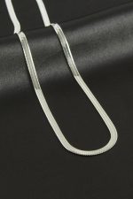 İtalyan Zincir Çelik Kolye 45 cm-Gümüş Rengi - Görsel 2