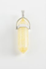 Akik Point Kolye Ucu-Sarı