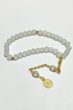 Mat Cam Taş Tesbih 8 mm-Sarı