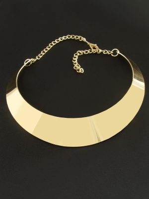 Metal Tasma Kolye-Sarı