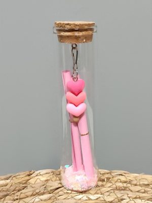 Kalp Dilek Şişesi 1 Adet Büyük-Pembe