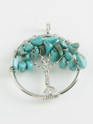 Turkuaz Kalp Doğaltaş Kolye Ucu-Turkuaz