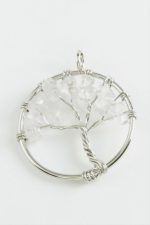 Kuvars Doğaltaş Kolye Ucu-Şeffaf