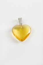 Kuvars Kalpli Doğaltaş Kolye Ucu-Sarı