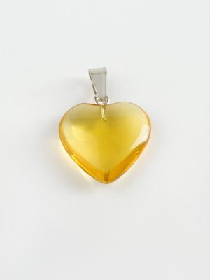 Kuvars Kalpli Doğaltaş Kolye Ucu-Sarı