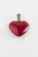 Kuvars Kalpli Doğaltaş Kolye Ucu-Bordo - Görsel 2