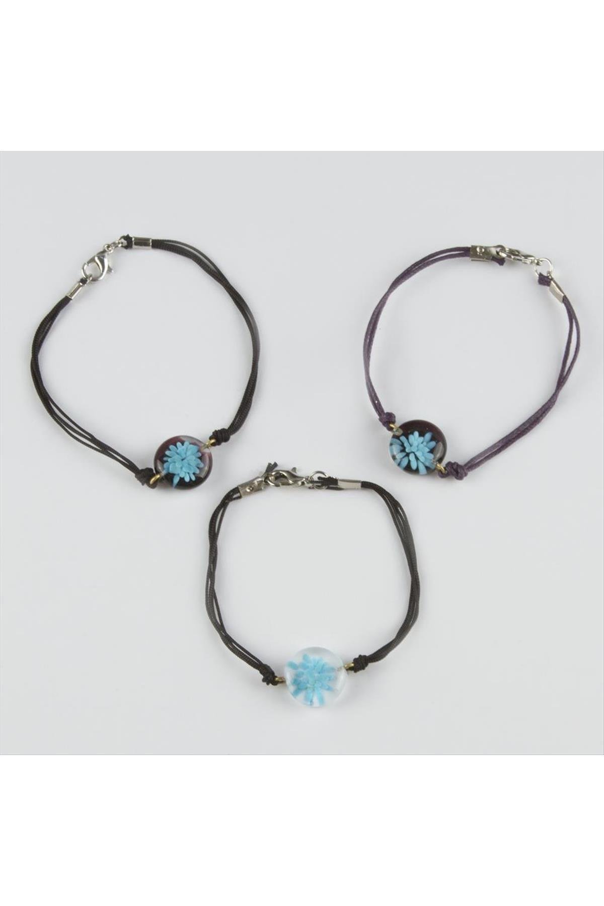 1205246_Cicek-Cam-Bileklik-0460.jpg Çiçek Cam Bileklik-Renkli - Görsel 3