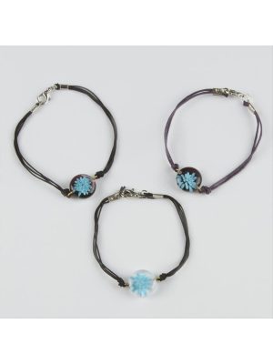 Çiçek Cam Bileklik-Renkli