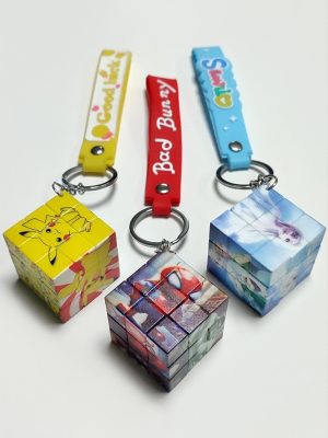 Çzgflm Küp Anahtarlık-Renkli