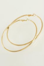 Ezme Halka Küpe 6 cm-Sarı