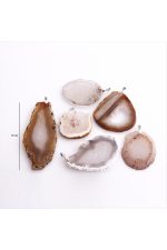 Plaka Akik Kolye Ucu-Kahverengi - Görsel 2