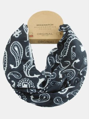 Çini Desenli Bandana Boyunluk-Renkli