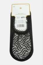 Oval Dantel Babet Çorap-Siyah