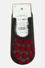 Çilek Dantel Babet Çorap-Siyah - Görsel 2