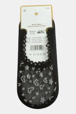 Kalp Dantel Babet Çorap-Siyah - Görsel 2