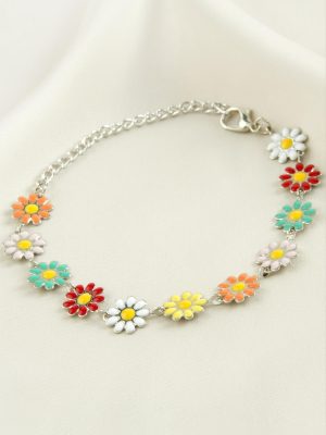 Papatya Mineli Bileklik-Renkli