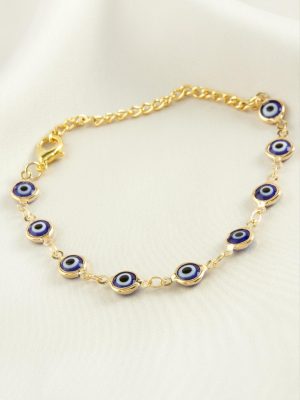 Nazar Boncuk Mineli Bileklik-Mavi