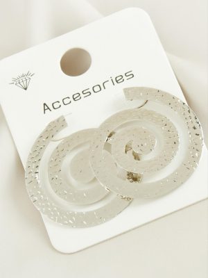 Spiral Trend Metal Küpe-Gümüş Rengi