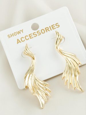 Kanat Yeni Sezon Metal Küpe-Sarı