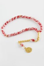 Mısır Kesim Cam Taş Tesbih 7 mm-Beyaz