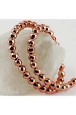 8 mm Fasetli Hematit Taşı-Roz - Görsel 4