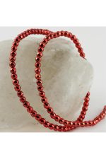 4 mm Fasetli Hematit Taşı-Kırmızı - Görsel 4