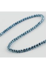 4 mm Fasetli Hematit Taşı-Mavi