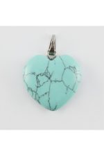 2 cm Kalp Figürü Turkuaz Doğaltaş-Turkuaz - Görsel 3