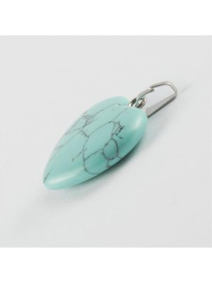 2 cm Kalp Figürü Turkuaz Doğaltaş-Turkuaz