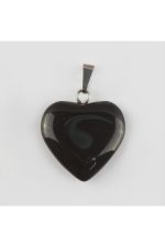 Onix Kalpli Doğaltaş Kolye Ucu-Siyah