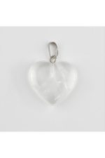 Kuvars Kalpli Doğaltaş Kolye Ucu-Şeffaf